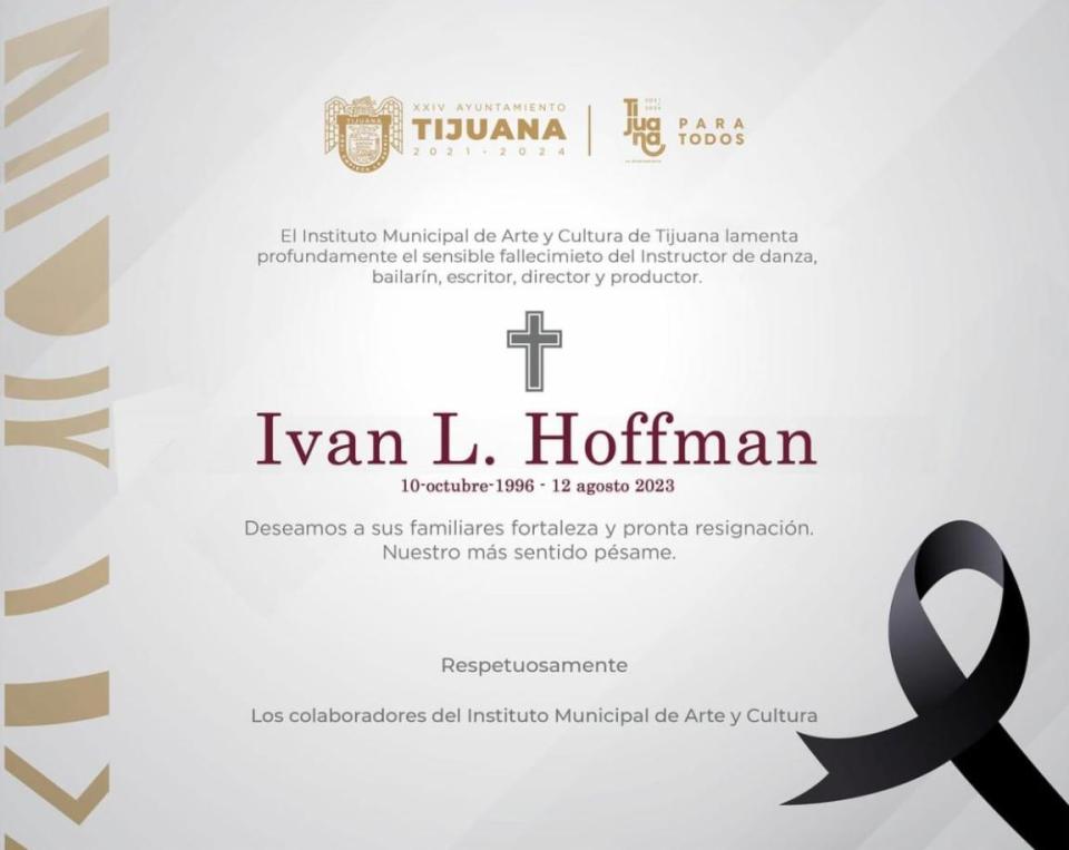 Fallece Iván L. Hoffman a los 26 años