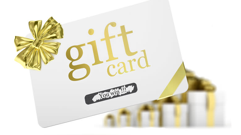 gift card and gift boxes