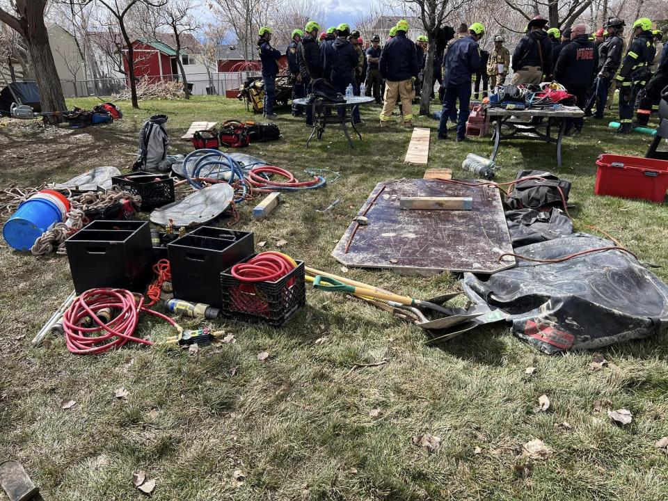 Just after 1 p.m. on March 26, 2024, officials with the American Fork Police Department were dispatched to a reported trench collapse that partially buried one man. The man was taken to the hospital after he was rescued from the trench. (Courtesy: American Fork Fire & Rescue)