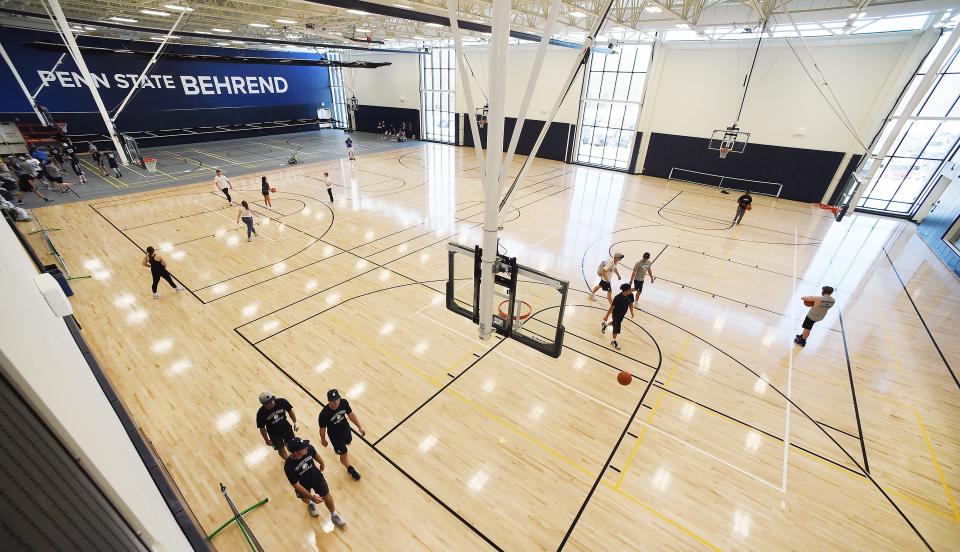 A large multi-purpose gym is part of the new Erie Hall at Penn State Behrend.