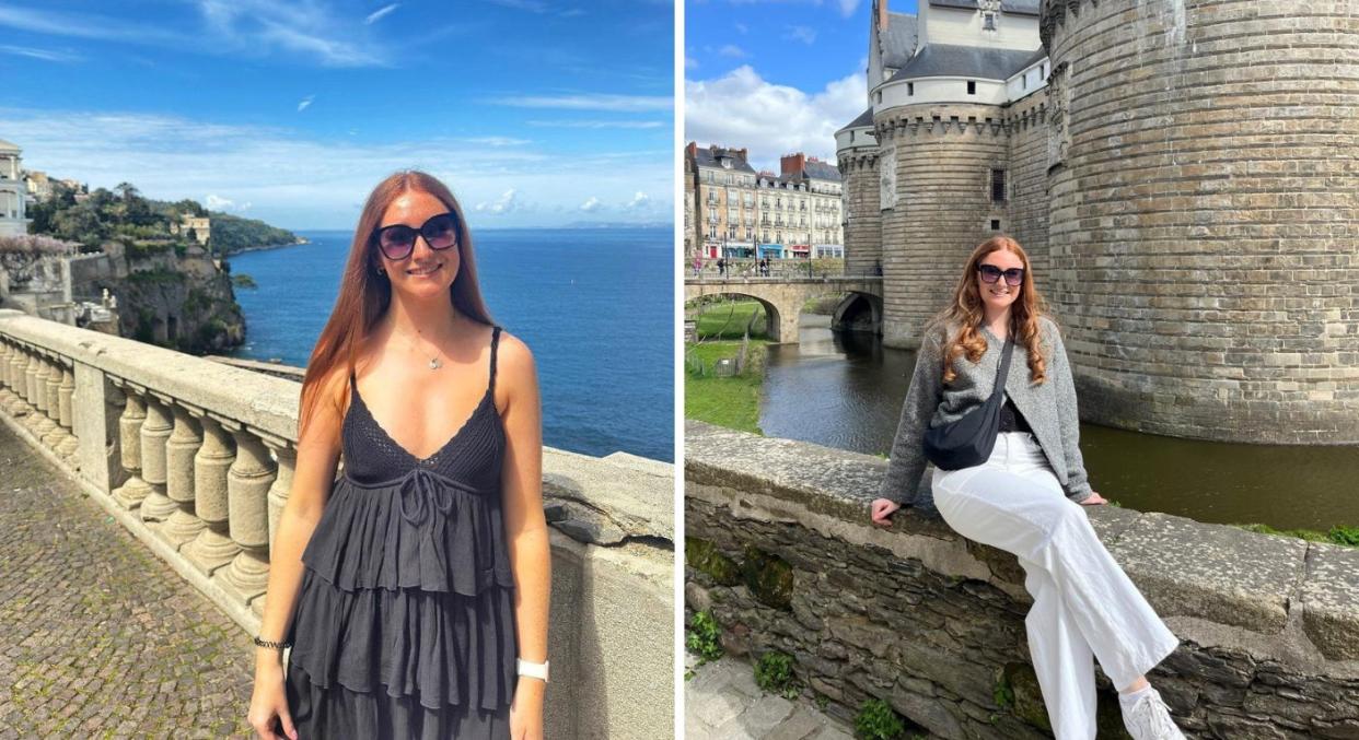 Brown, 24, on her sixth month trip around Europe. (Ella Brown/SWNS) 