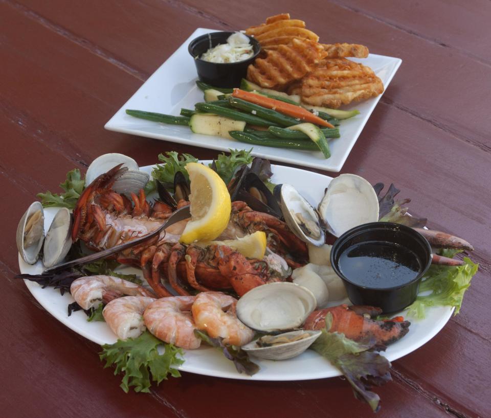 A seafood entree at Klein’s Fish Market and Waterside Cafe in Belmar.