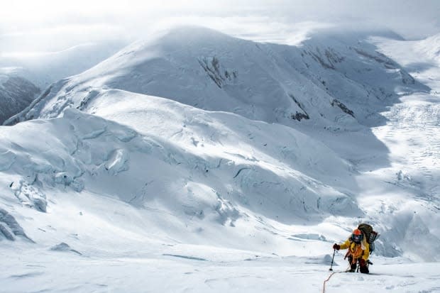 Marceau is seen traversing Mount Steele, en route to Mount Lucania. She said every day of the expedition brought 'something that was just special and unique.'