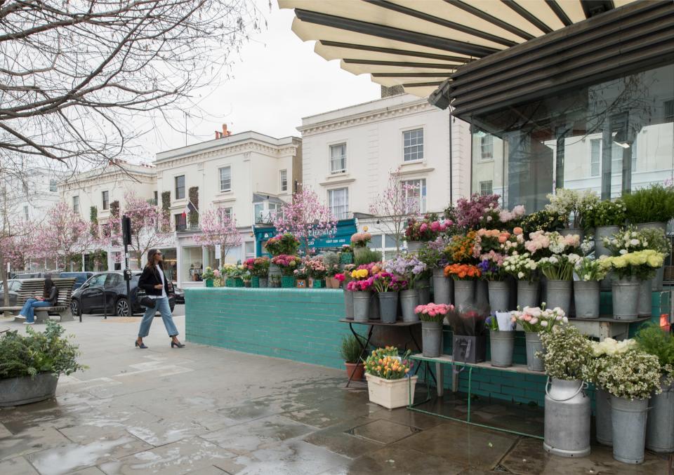 The Notting Hill Flower Market.