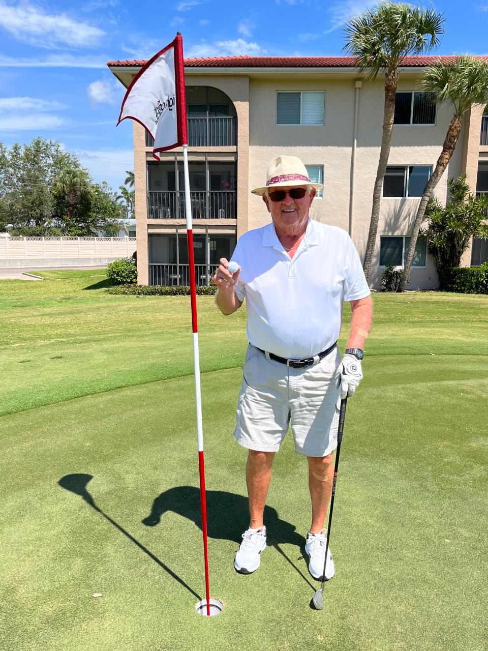 Herb Pike, 84, after hitting his second ace in three days at High Point County Club