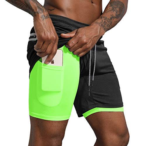 33) Leidowei Men's 2-in-1 Workout Shorts