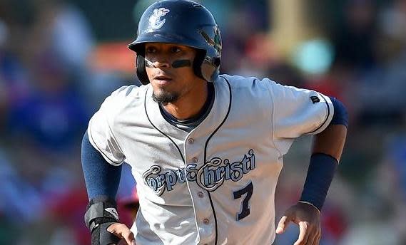 Danry Vasquez was arrested on Aug. 4 before being suspended and released on Wednesday. (Corpus Christi Hooks)