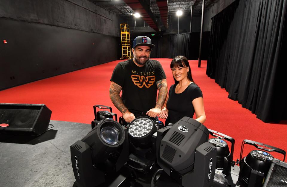 Alfie Silva, artistic director and Kim Cole, owner of The Tangiers, a performance and event location at 4500 Dixie Highway (U.S. 1) unit 1A, in Palm Bay.