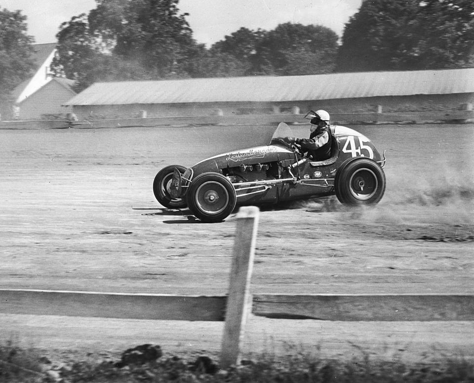 jimmy bryan   usac big car   wiiliams grove 1956