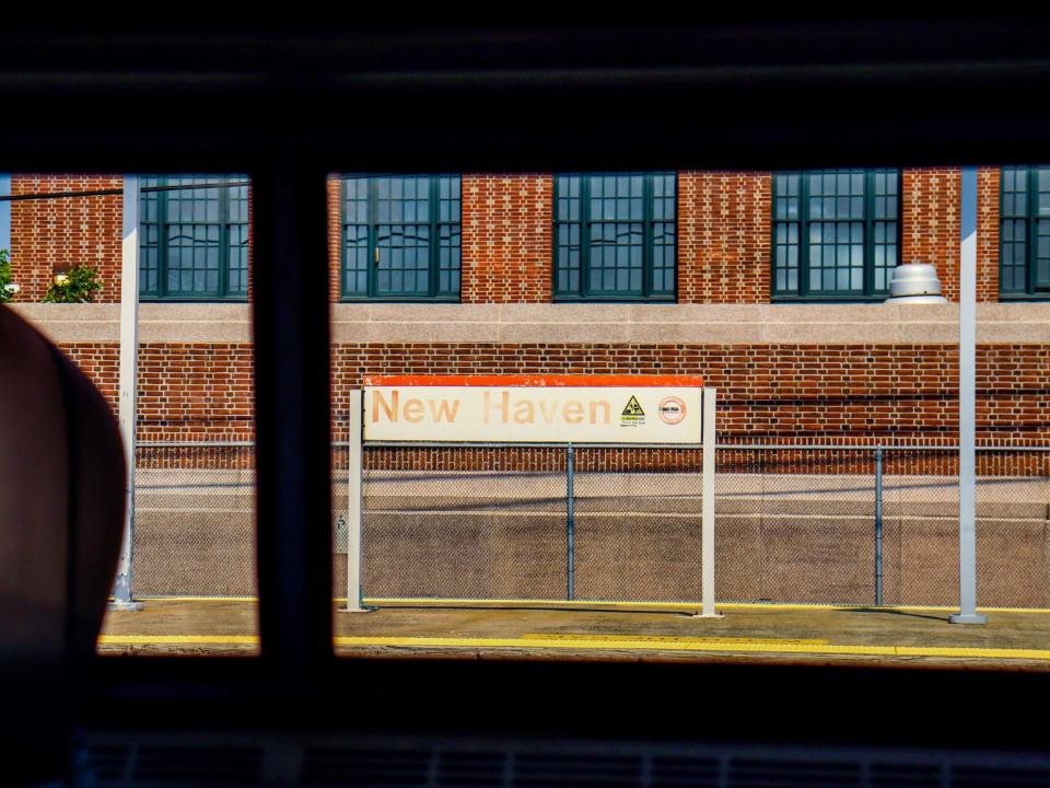 The view from Amtrak's Northeast Regional train from New York to Boston - Amtrak Northeast Regional New York to Boston