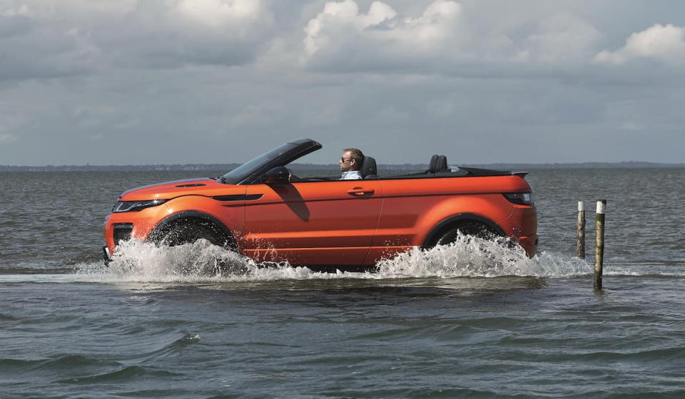 Range Rover Evoque Convertible water view