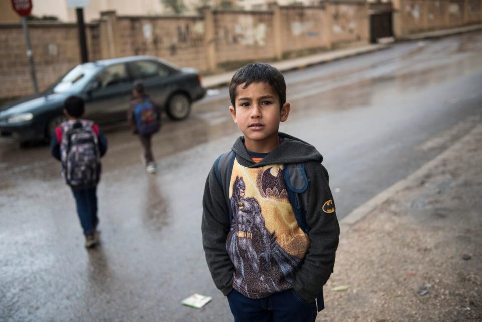 Zaher is an 8-year-old Syrian refugee living in Jordan.