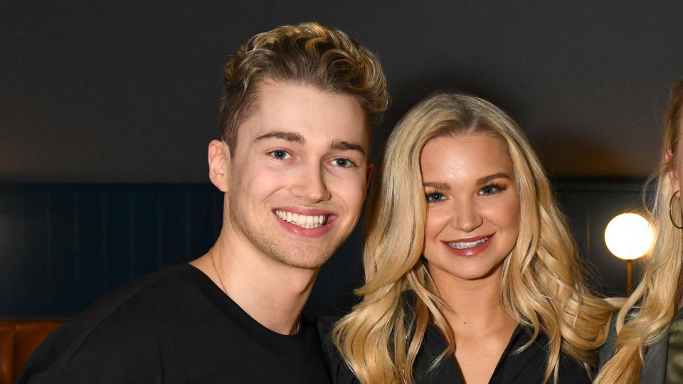 AJ Pritchard and Abbie Quinnen attend the press night performance of 