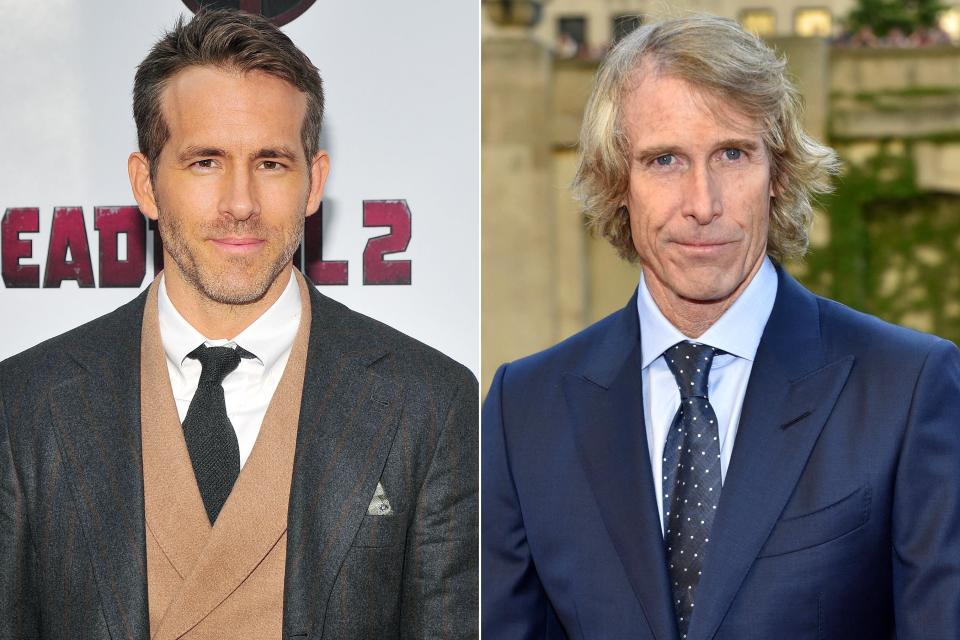 Ryan Reynolds and Michael Bay for action movie Six Underground (Credit: Rex)