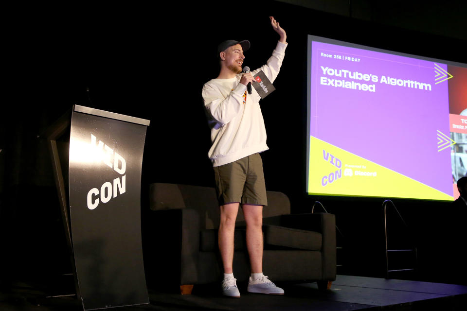 MrBeast at VidCon 2022 held at the Anaheim Convention Center in Anaheim, CA. - Credit: David Buchan/MOVI Inc.