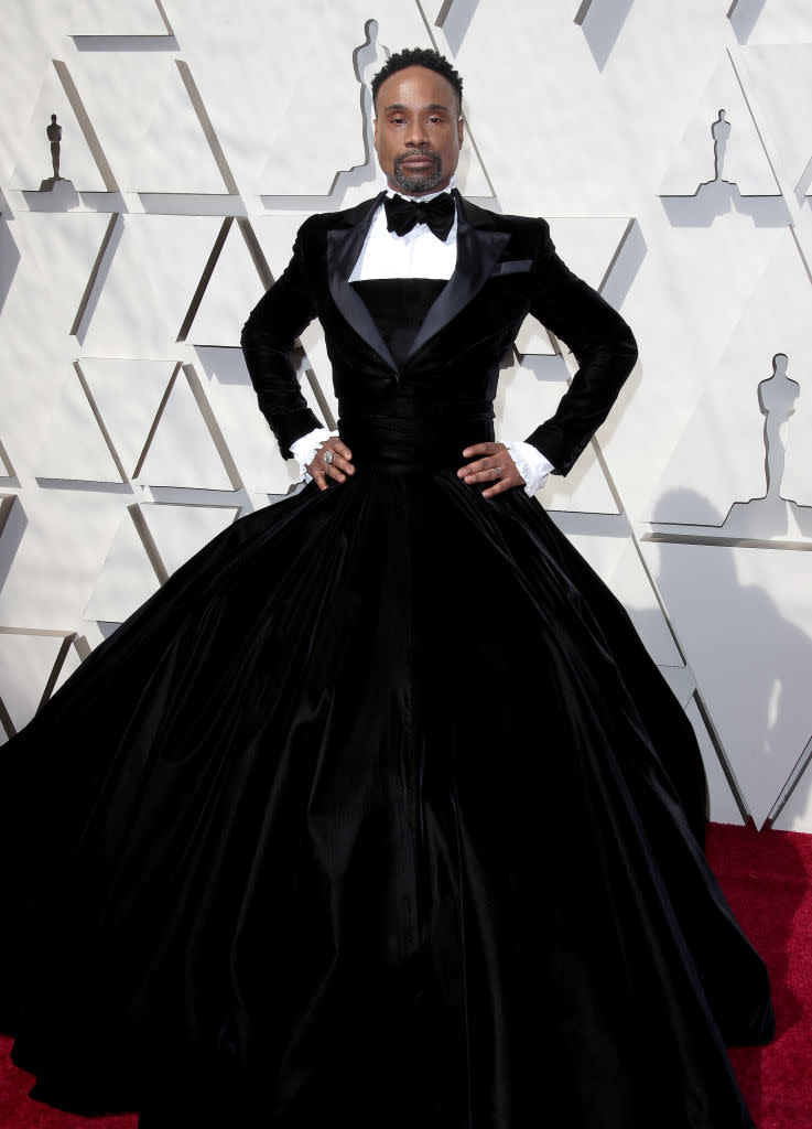 Korben White's prom dress was inspired by Billy Porter's famous tuxedo dress he wore to the 2019 Oscars. (Photo by Dan MacMedan/Getty Images)