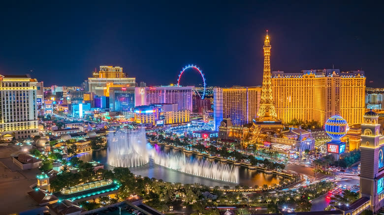 Aerial view of the Las Vegas Strip