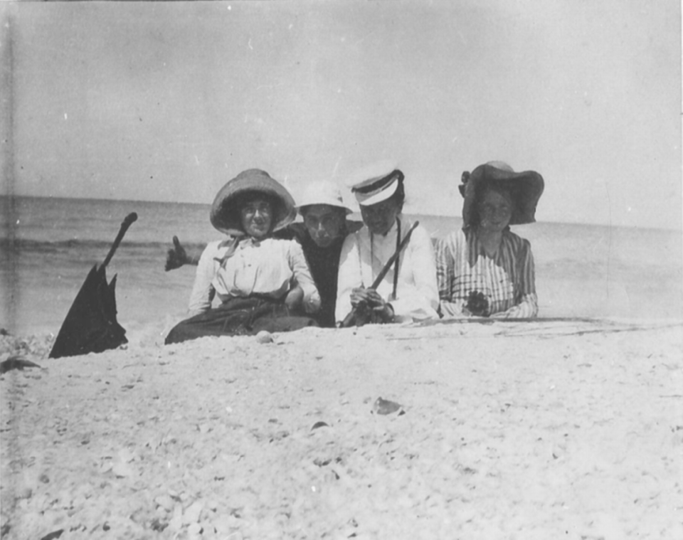 Beach visitors take a photo on Bradenton Beach in the early 1900s.