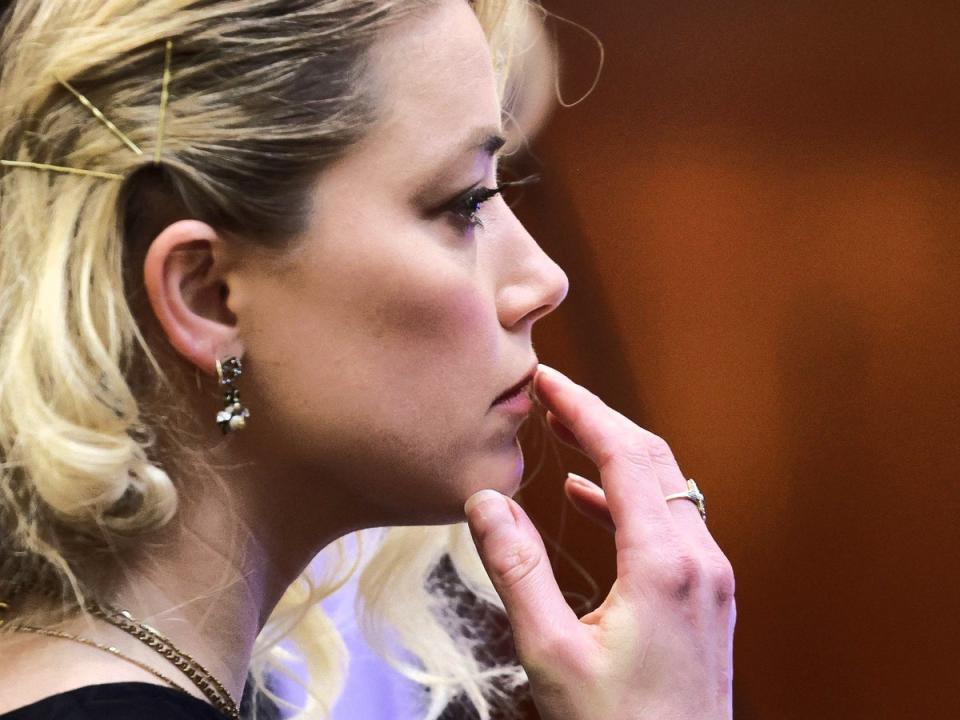 Amber Heard during her civil defamation trial in Virginia in June 2022 (Getty Images)