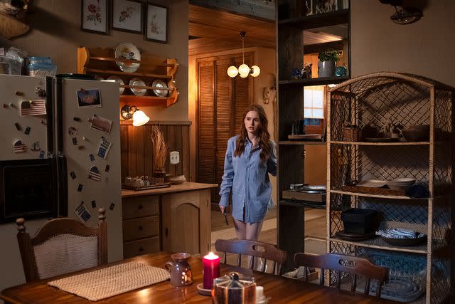 <p>John Armour/Lionsgate</p> Madelaine Petsch in 'The Strangers: Chapter One'