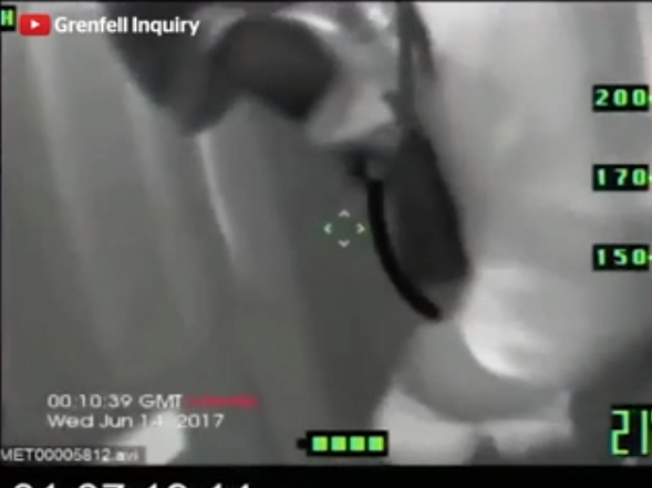 Grenfell firefighter's bodycam footage of flat where fire started shown to inquiry