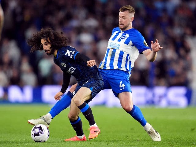 Marc Cucurella (left) was booed at his former club 