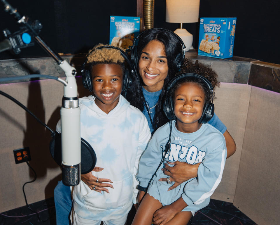 Ciara and her children, Future and Sienna. - Credit: Jeff Vanags for Ciara and Rice Krispies Treats