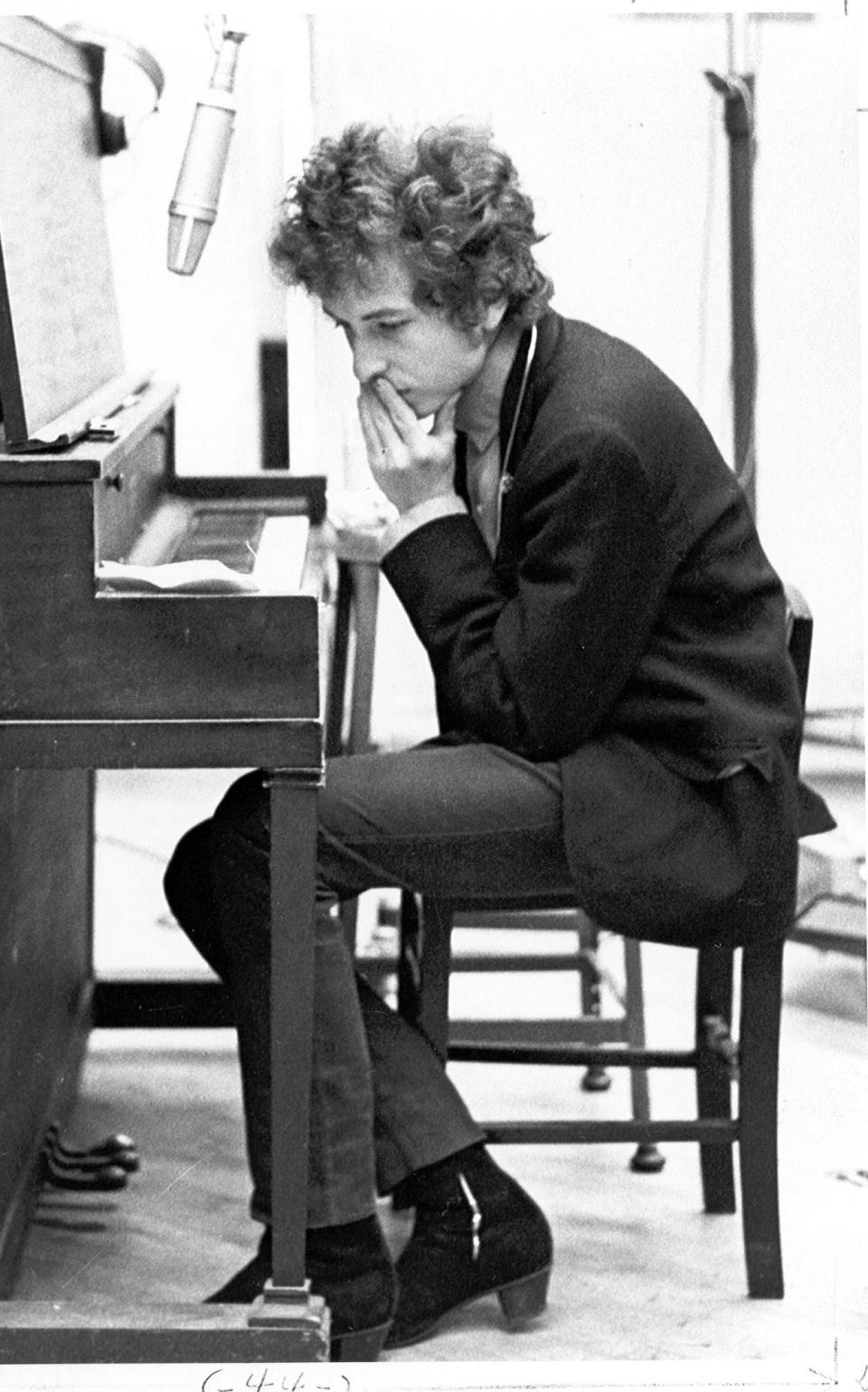 Bob Dylan at the piano