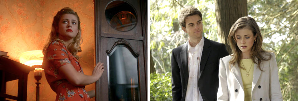 Roxburgh as Lila Taylor in <em>Supernatural</em> Season 7, Episode 12 & Violet Duval in Season 9, Episode 20 <cite>Netflix screenshot (left), Carole Segal/The CW/Everett Collection (right)</cite>