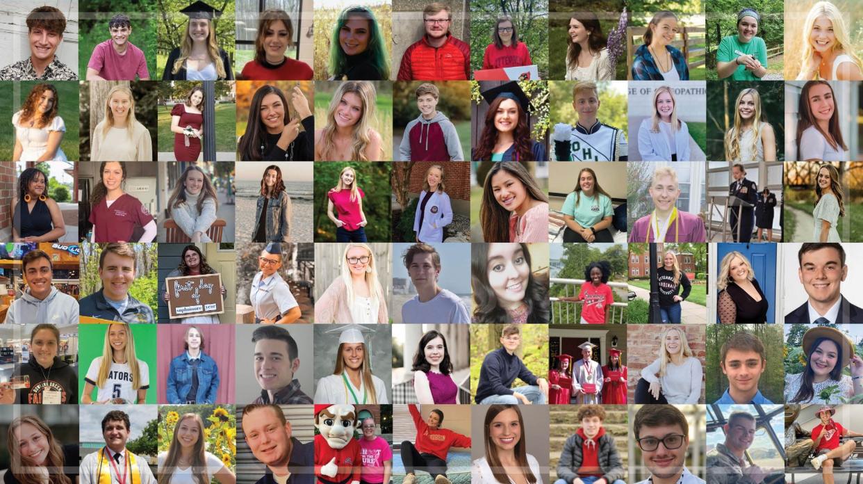 The Licking County Foundation's 2022 scholarship recipients are shown in a collage.