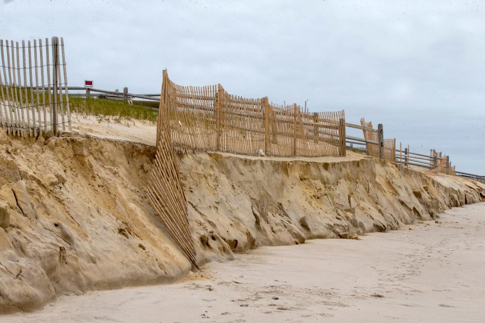 Beach erosion between Fourth Avenue and Eighth Avenue in Ortley Beach, NJ Wednesday, May 11, 2022.