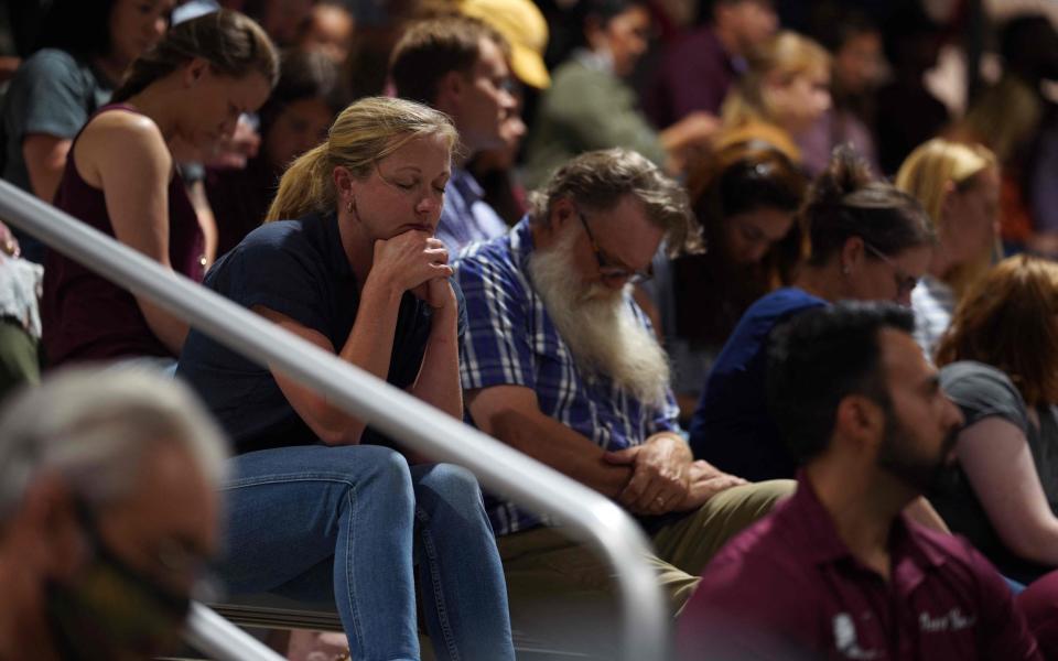 The tight-knit community of Uvalde was wracked with grief on Wednesday - AFP