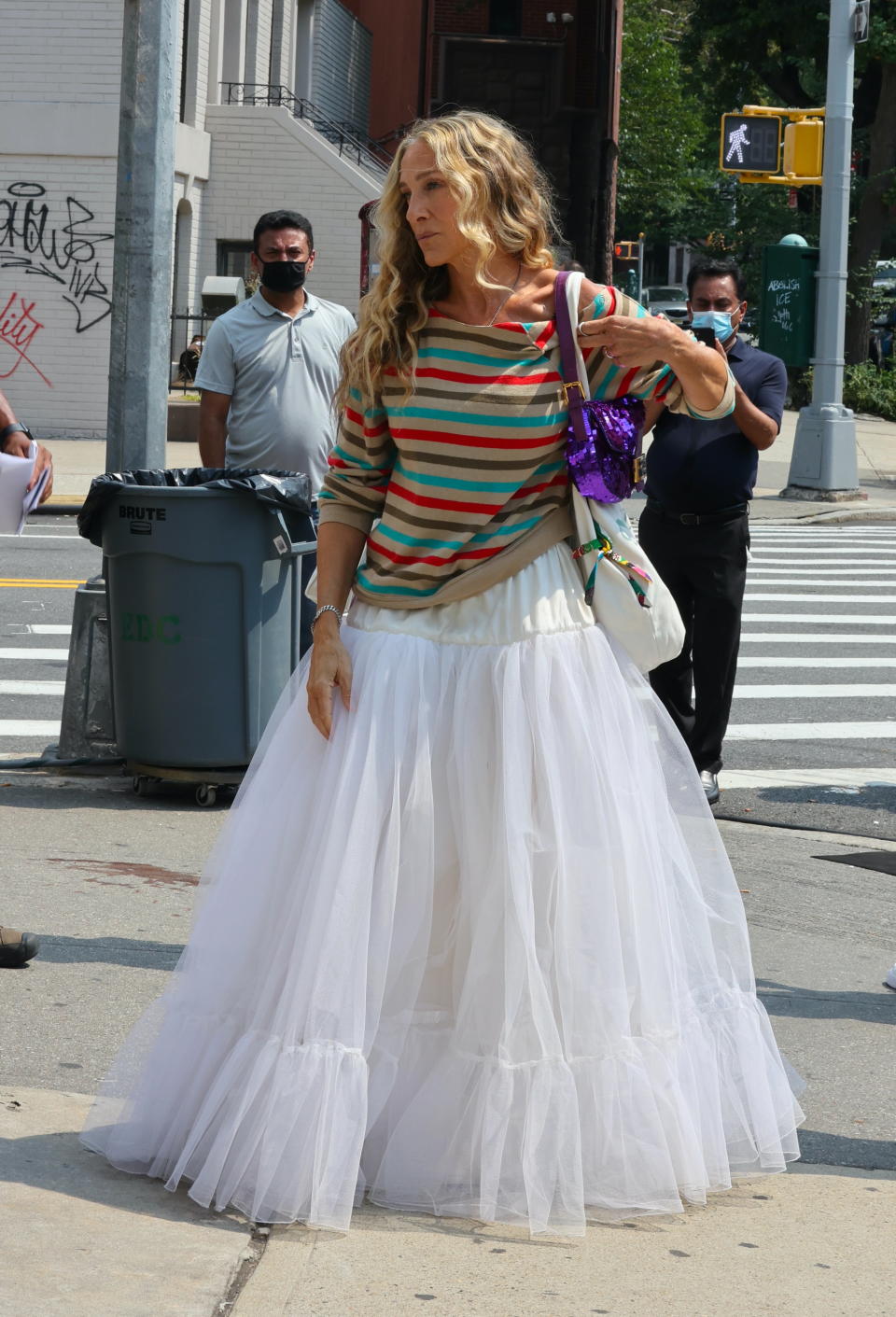 Sarah Jessica Parker is bringing back the tulle skirt for SATC reboot. - Credit: Jose Perez / SplashNews.com