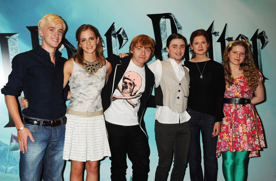 Harry Potter and the Half Blood Prince UK Photocall 2009 Tom Felton Emma Watson Bonnie Wright Jessie Cave Daniel Radcliffe Rupert Grint