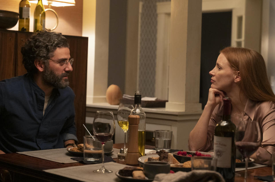 Jonathan (Oscar Isaac) and Mira (Jessica Chastain) in Scenes From A Marriage. (Still: HBO)