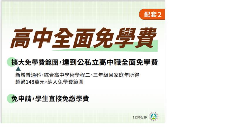 行政院會今（29)日通過教育部「拉近公私立學校學雜費差距及其配套措施方案」。（圖表／教育部提供)