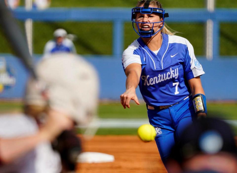 Kentucky pitcher Autumn Humes has a 2.29 ERA for the Wildcats. She’s 19-6 overall in 24 starts this season.