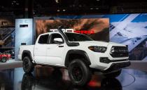 Breathe easy, Taco fanatics—Toyota has neither killed off the TRD Pro, its hardest-core, most off-road-ready factory Tacoma pickup, nor neutered its abilities. The limited-edition truck returns for 2019 packing the same Fox Racing Shox dampers, special exterior touches, and exclusive paint-color option that have defined the breed since 2014, before the Tacoma’s heavy refresh for 2016. <a href="https://blog.caranddriver.com/2019-toyota-tacoma-trd-pro-continues-to-rule-dirt-professionally/" rel="nofollow noopener" target="_blank" data-ylk="slk:READ MORE ››;elm:context_link;itc:0;sec:content-canvas" class="link ">READ MORE ››</a>