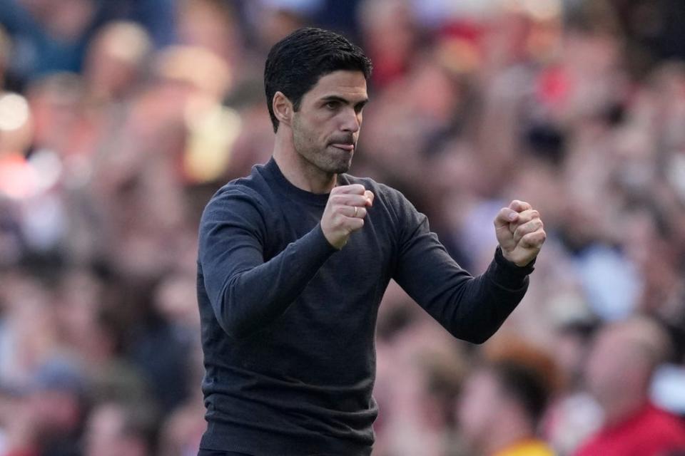 Arsenal manager Mikel Arteta is closing in on taking the club back into the Champions League (Frank Augstein/AP) (AP)