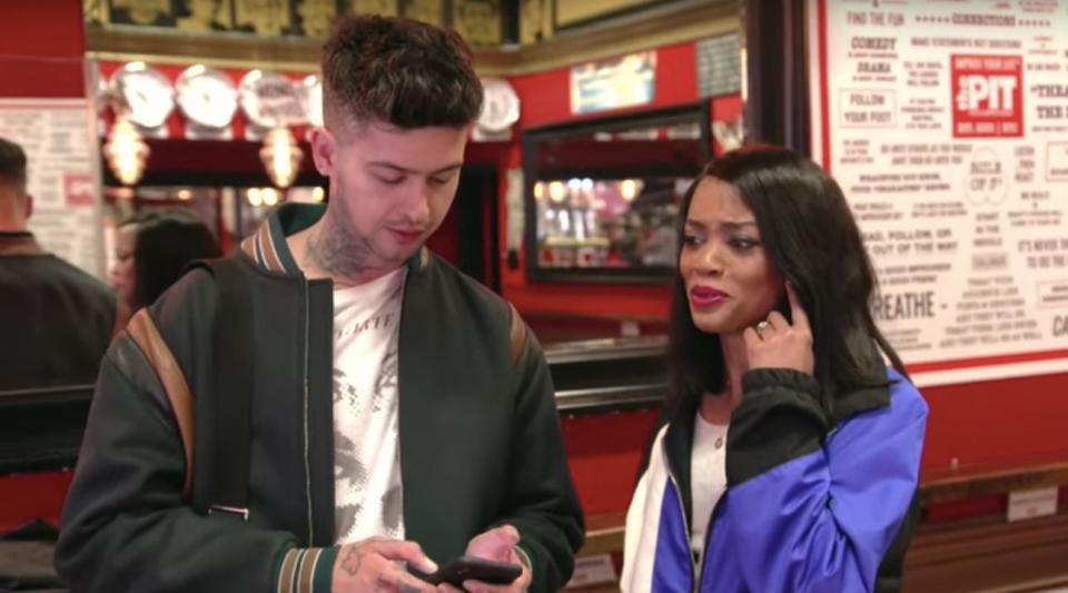 Travis Mills and Rachel Lindsay are the co-hosts of MTV's upcoming series "Ghosted." (Photo: YouTube)