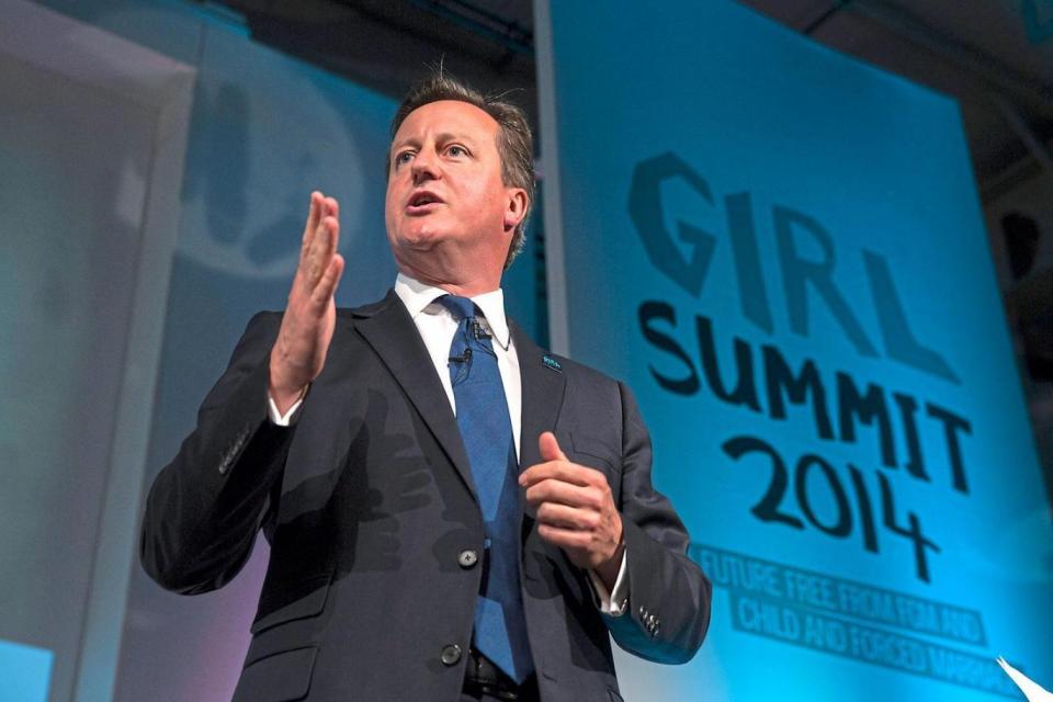 David Cameron at Girl Summit 2014 in London (Getty Images)