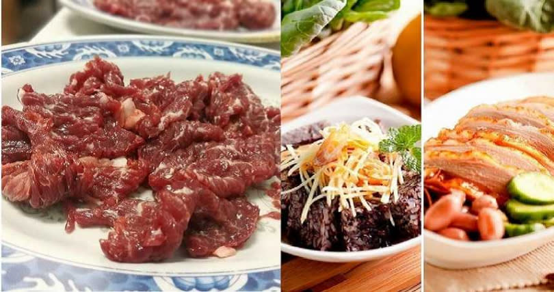 「湖東牛肉館」（左，圖／高雄市觀光局提供）與「橋邊鵝肉」都入選必比登推介。（圖／擷取自橋邊鵝肉粉絲頁）