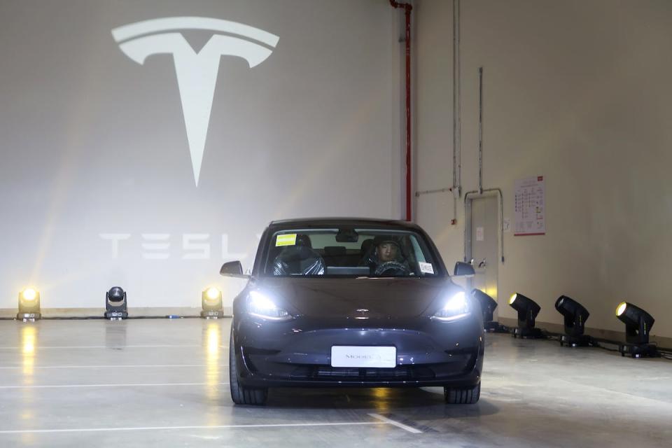 Tesla China delivery ceremony