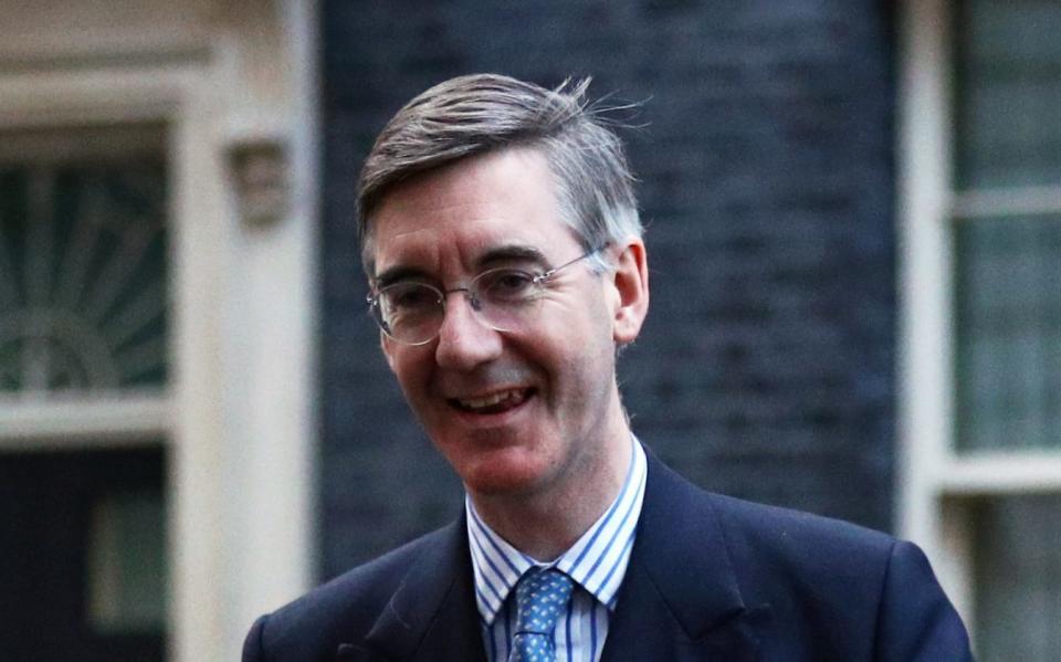 Lord President of the Council and Leader of the House of Commons Jacob Rees-Mogg leaves Downing Street 10 in London, Britain February 13, 2020. - Hannah Mckay/Reuters