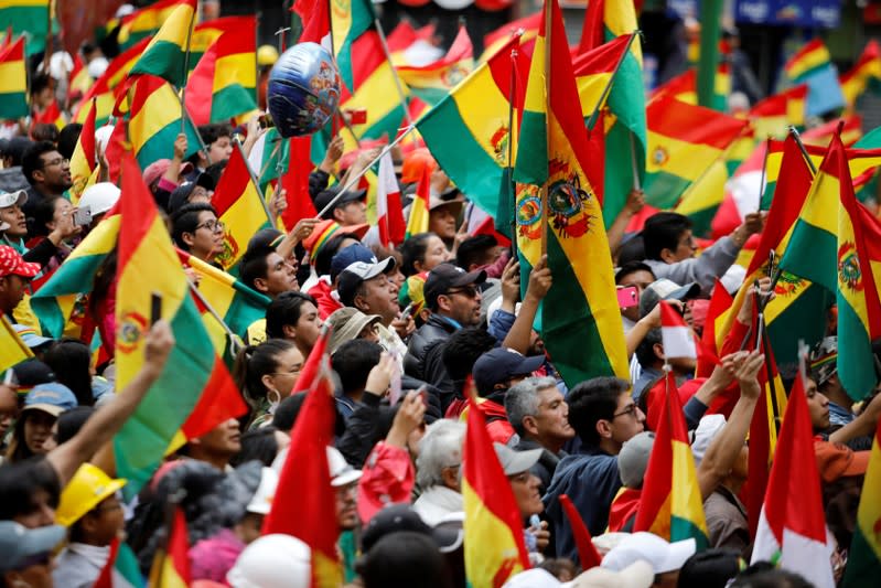 Protest against Bolivia's President Evo Morales in La Paz