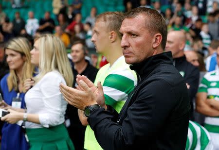 Britain Football Soccer - Celtic v Leicester City - International Champions Cup - Celtic Park - 23/7/16 Celtic manager Brendan Rodgers at the end of the match Action Images via Reuters / Craig Brough