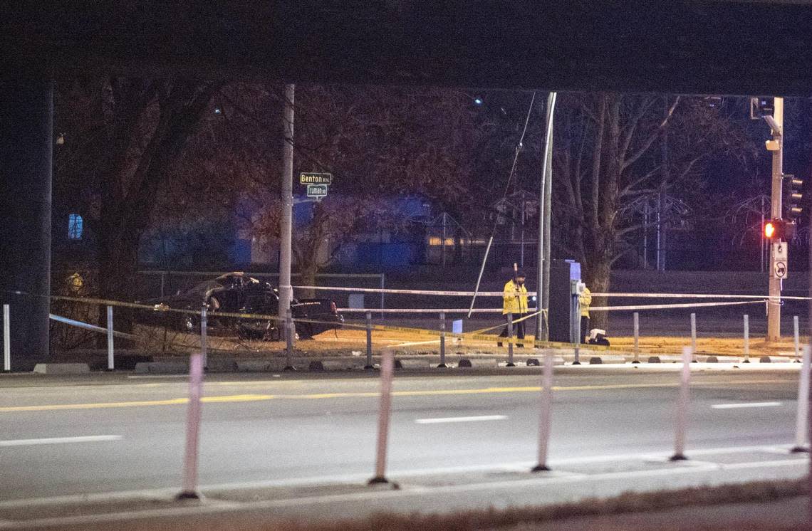 Kansas City police were investigating a crash involving a police car and another vehicle that Wednesday night near the intersection of Truman Road and Benton Boulevard. Kansas City Police Officer James Muhlbauer, 42, and his police K-9, Champ, died after the wreck. Kansas City Police also identified Jesse Eckes, 52, as the pedestrian killed in the wreck.