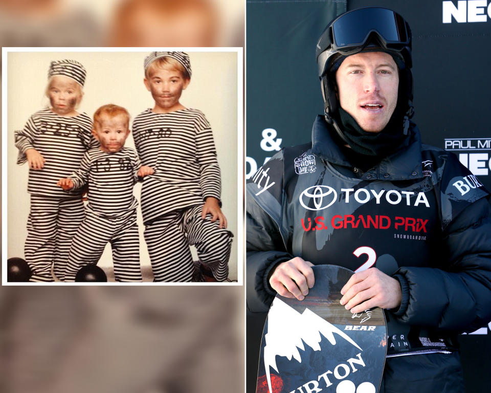 <p><strong>THEN:</strong> Toddler Shaun White poses for a Halloween photo between his older siblings<br><strong>NOW:</strong> He’s a four-time Olympian and three-time Olympic gold medalist.<br> (Photo via Twitter/shaunwhite, Photo by Matthew Stockman/Getty Images) </p>