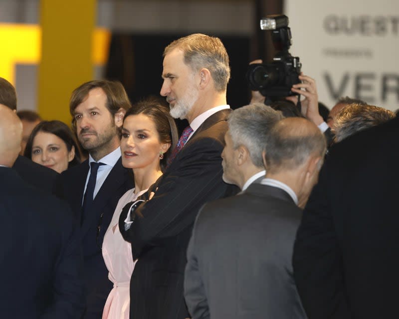 Rosauro Varo con los Reyes Felipe y Letizia