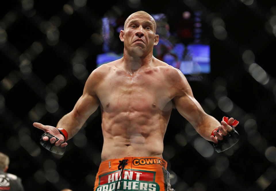 UFC Fight Night 132 will feature “Cowboy” Cerrone going for his record-setting 21st UFC victory. (AP)